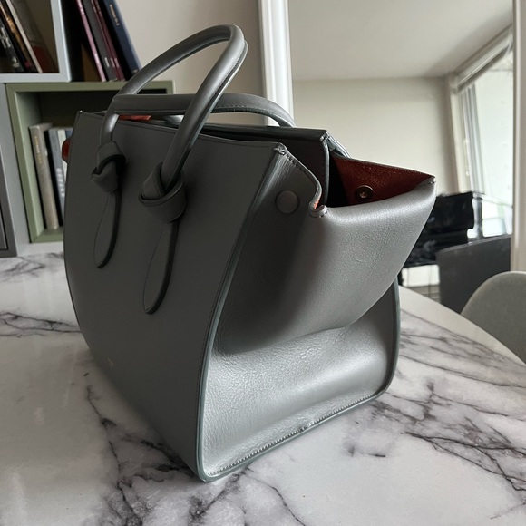 Celine Tie Tote in Gray Large - Picture 2 of 5